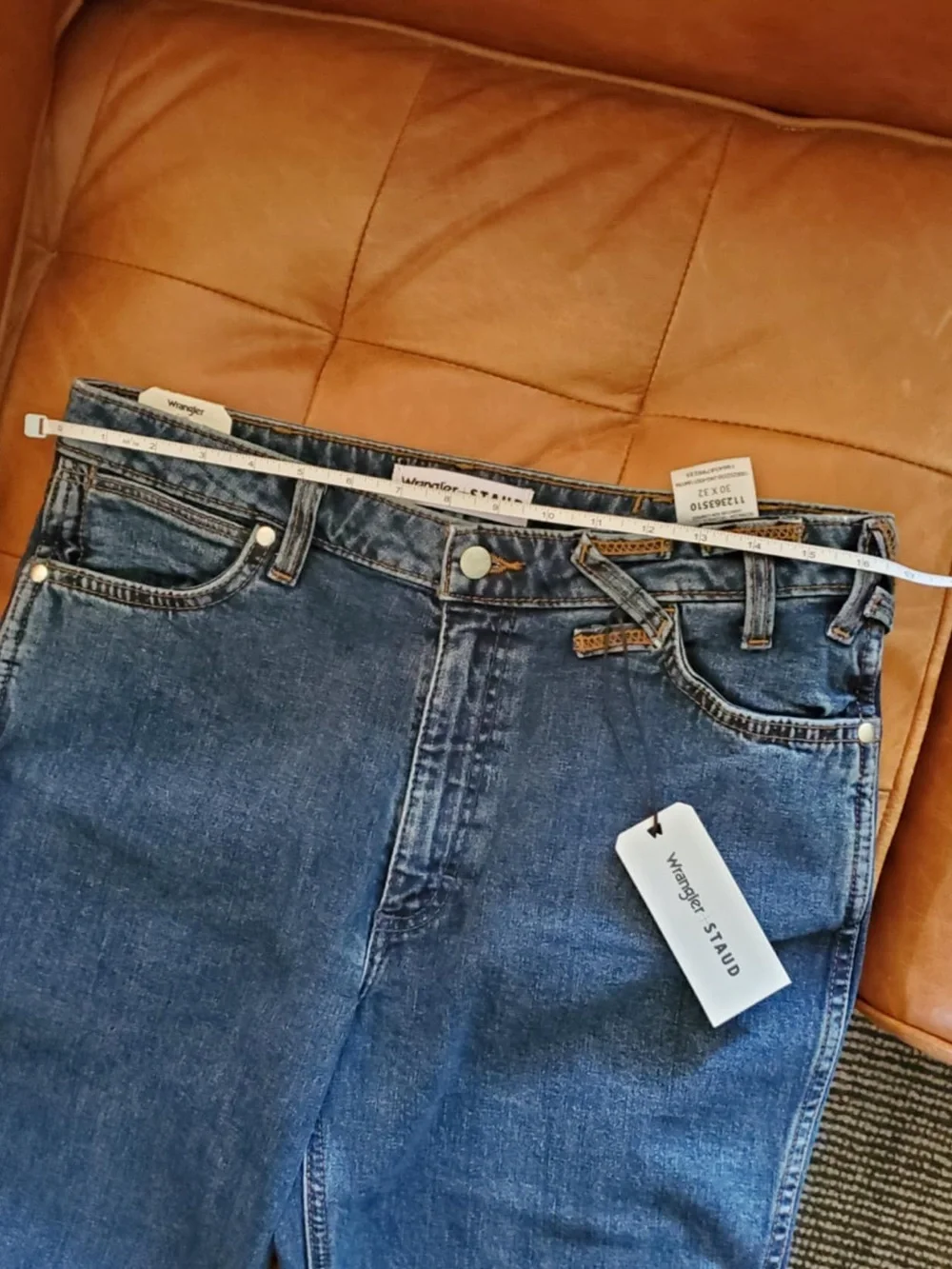 STAUD x Wrangler the Must Jeans in Indigo Wash 30x32